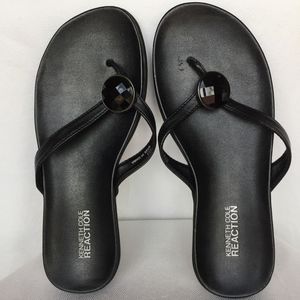 Kenneth Cole Reaction "Glam Dunk" Black Sandals